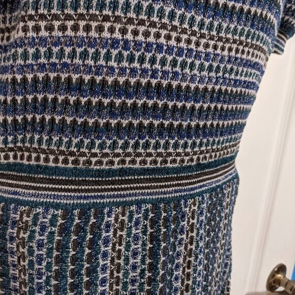 Free PEOPLE Free People Into You Mini Sweater Dress Green Blue Knit Medium @i - Picture 8 of 11